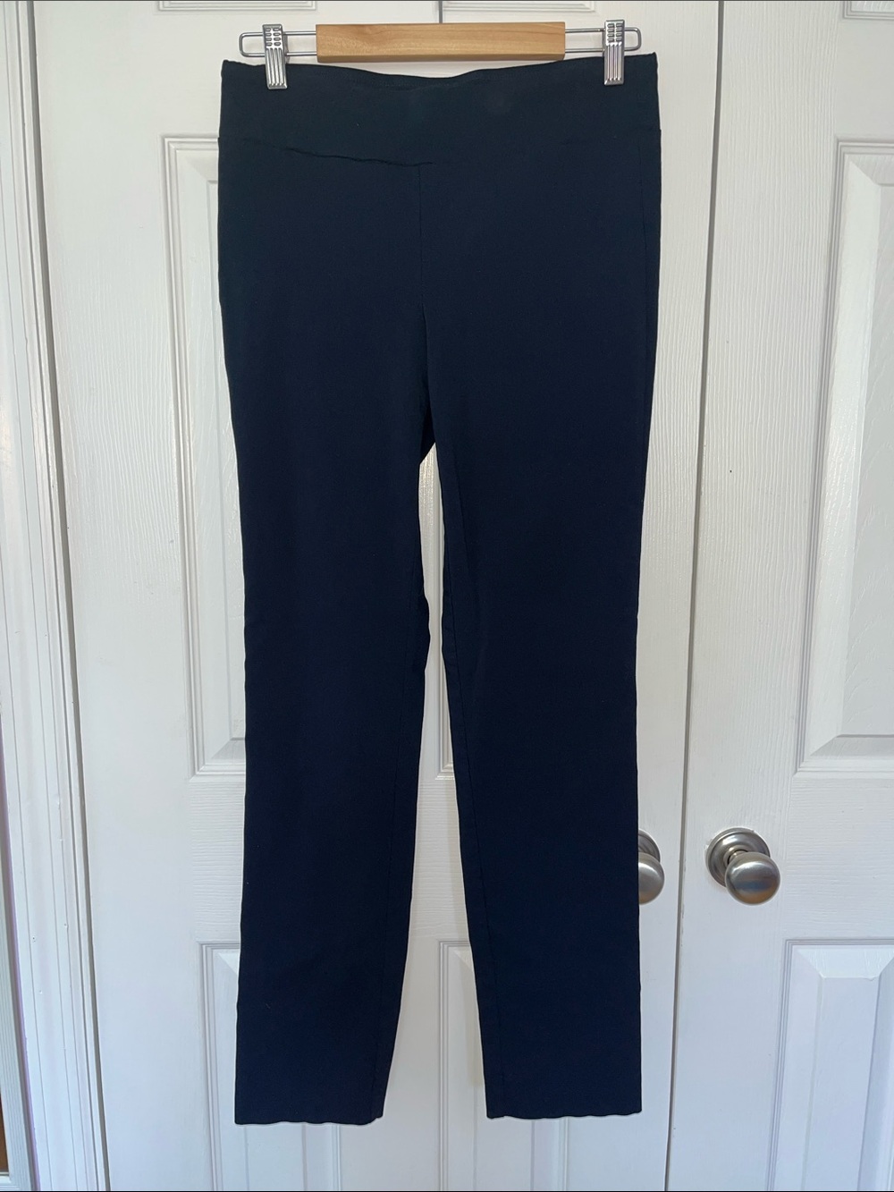 J. McLaughlin Navy Straight-Leg Pull-On Pants size 8